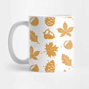 Graphic Nature Pattern in Orange Mug